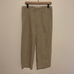 Eskandar linen pants O wide leg neutral Lagenlook minimalist boho quiet luxury